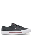 Trampki męskie - Tommy Hilfiger Tenisówki Core Corporate Vulc Leather FM0FM04561 Granatowy - miniaturka - grafika 1
