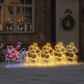 Ozdoby bożonarodzeniowe - vidaXL LED Dekoracja Świąteczna Wielokolorowe 69 x 79 cm PVC - miniaturka - grafika 1