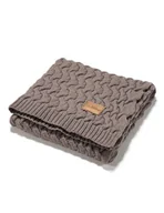 Koce i narzuty dla dzieci - La Millou Kocyk Merino Tender Collection Blanket Chocolate - miniaturka - grafika 1