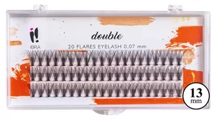 Ibra Ibra - ,,DOUBLE'' FLARES EYELASH - KNOT-FREE - Kępki sztucznych rzęs o podwójnej objętości - 13 mm IBRK2D13 - Sztuczne rzęsy i akcesoria - miniaturka - grafika 1
