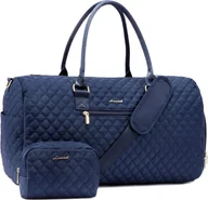 Torby sportowe - Torba sportowa damska LOVEVOOK torba podróżna z przegrodą na mokre rzeczy i przegrodą na buty granatowy - miniaturka - grafika 1