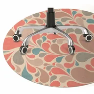 Podnóżki, podpórki, podkładki - Mata na podłogę pod krzesło Kolorowe łezki fi100 cm - miniaturka - grafika 1