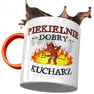 Kubki - Kubek Pomarańczowy dla Kucharza Piekielnie Dobry z Nadrukiem ze Zdjęciem+ Opakowanie na prezent (wzór 01) - miniaturka - grafika 1