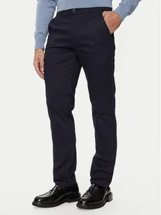 Calvin Klein Chinosy K10K113429 Granatowy Slim Fit - Spodnie męskie - miniaturka - grafika 1