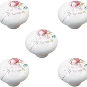 Zawiasy, okucia i inne akcesoria - 10 x Uchwyty do szafek Gałki do drzwi Gałki do szafek Gałki meblowe Ceramiczne gałki meblowe Tulip - miniaturka - grafika 1