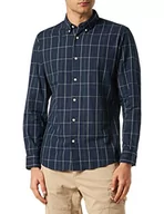 Koszule męskie - SELECTED HOMME Męska koszula Button-down, Dark Sapphire/Checks: Big, XL - miniaturka - grafika 1