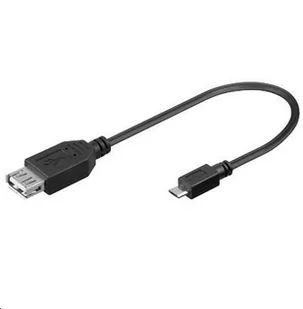MicroConnect microUSB USB Czarny USBABMICRO2 - Adaptery i przejściówki - miniaturka - grafika 1
