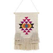 Dekoracje domu - Dekoracja ścienna z frędzlami bawełniana beżowa VEHARI - miniaturka - grafika 1