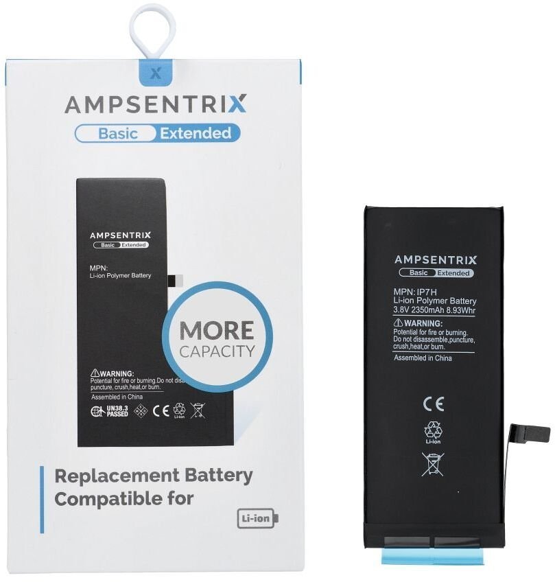 AmpSentrix Basic bateria do iPhone 7 zwiększona pojemność