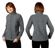 Bluzy damskie - Bluza Polarowa Damska Ciepła POLAR MAX02 S szara - miniaturka - grafika 1