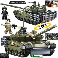 Klocki - Klocki czołg wojskowy, 2w1opak. T80BVMS Armia Figurki - miniaturka - grafika 1