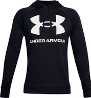 Bluzy męskie - Under Armour Bluza męska Rival Fleece Big Logo HD czarna r. XXL 1357093 001 - miniaturka - grafika 1