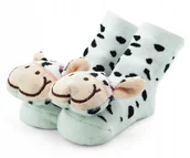 Skarpetki dla dzieci - Ciepłe bawełniane skarpetki z grzechotką r 1-2 lat - miniaturka - grafika 1