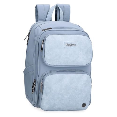 Pepe Jeans Jana Plecak na laptopa 13,3 cala niebieski 25 x 37 x 10 cm poliester i PU 9,25 l by Joumma Bags, Niebieski, Talla única, plecak na laptopa