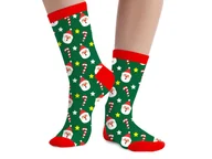 Pozostałe akcesoria świąteczne - Świąteczne skarpetki dziecięce Święty Mikołaj - 1 para - miniaturka - grafika 1