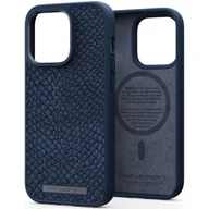 Etui i futerały do telefonów - Njord by Elements Etui ze skóry łososia do iPhone 14 Pro niebieski - miniaturka - grafika 1