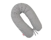 Poduszki do karmienia - Poduszka ciążowa Longer dla kobiet w ciąży do spania - mini-rozeta czarna - miniaturka - grafika 1