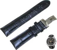 Akcesoria do smartwatchy - Casio Skórzany pasek do zegarka, 22 mm, czarny - miniaturka - grafika 1