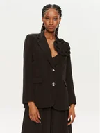 Marynarki i żakiety damskie - Maryley Marynarka 24EB202/43NE Czarny Regular Fit - miniaturka - grafika 1