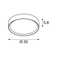 Lampy sufitowe - SLV Lampa sufitowa Decona, możliwość ściemniania, biały / opal, łazienka, aluminium, nowoczesny - miniaturka - grafika 1