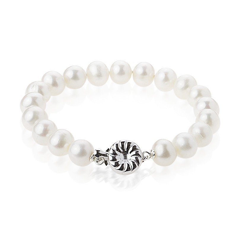 Apearl, bransoletka z prawdziwych białych pereł, 8,5-9,5mm