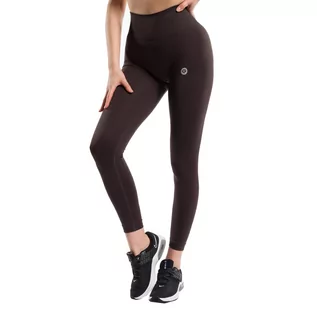 Legginsy - Legginsy treningowe damskie Gym Glamour Flexible Brownie 428 XS - grafika 1