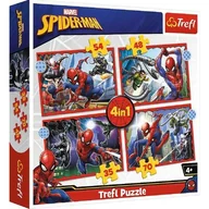 Puzzle - Trefl Puzzle 4w1 Bohaterski Spider Man 5_791281 - miniaturka - grafika 1