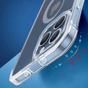 Joyroom Magnetic Defender magnetyczne etui do iPhone 13 Pro pancerny pokrowiec z haczykami podstawką przezroczysty (kompatybilne z MagSafe) - Etui i futerały do telefonów - miniaturka - grafika 6