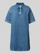 Sukienki - Sukienka jeansowa o linii A z czystej bawełny model ‘KENYA’ - miniaturka - grafika 1