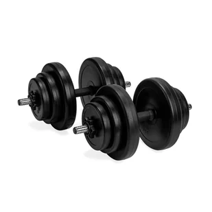 Zestaw regulowalnych hantli - Winyl - 2 x 14 kg (28 kg) - Hantle i ciężarki - miniaturka - grafika 1