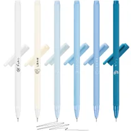 Cienkopisy - Zestaw Długopisów CIENKOPISY Czarne Żelowe 6szt PASTELOWE - miniaturka - grafika 1