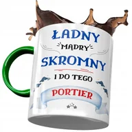 Kubki - Kubek Zielony dla Portiera Ładny Mądry Skromny z Nadrukiem ze Zdjęciem + Opakowanie na prezent (wzór 03) - miniaturka - grafika 1
