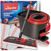 Akcesoria i części AGD - MOP OBROTOWY VILEDA Z WIADREM Easy Wring Ultramax DUŻY ZESTAW MIKROFIBRA - miniaturka - grafika 1