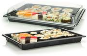 Opakowania gastronomiczne - Pojemnik na sushi z przykrywką 187x260 mm, 200 sztuk (132865, A-1111) - miniaturka - grafika 1