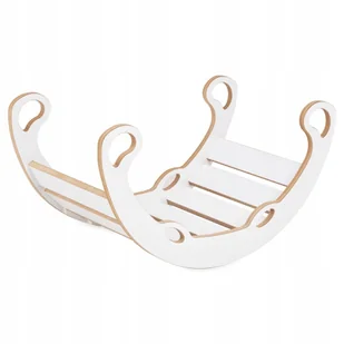 Bujak dla Dzieci Montessori XS Biały 2w1 Drabinka Kołyska WoodenPlay MISIOO - Skoczki dla dzieci - miniaturka - grafika 1
