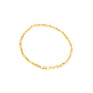 Bransoletki - Srebrna Pozłacana bransoletka 925 Królewski splot 3mm - miniaturka - grafika 1