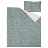 Pościel dla dzieci - GULDVAVARE POŚCIEL , niebieski/biały wzór kwiatowy,110x125/35x55 cm - miniaturka - grafika 1