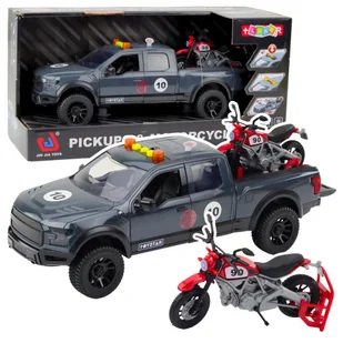 Samochód Pickup Z Motorem Światłą Dźwięki Szary 1:12 LEAN Toys - Samochody i pojazdy dla dzieci - miniaturka - grafika 1