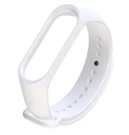 Akcesoria do smartwatchy - Silikonowy pasek do Xiaomi Mi Band 3/ Xiaomi Mi Band 4 - biały - miniaturka - grafika 1