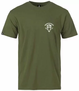 Koszulki dla chłopców - Horsefeathers BEAR SKULL LODEN GREEN koszulka męska - M - grafika 1
