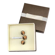 Spinki do mankietów i krawatów - Bullmastiff, Bulmastif - spinki do mankietów i krawata twoje foto, ozdoba garnituru, męska biżuteria marki Art-Dog - miniaturka - grafika 1