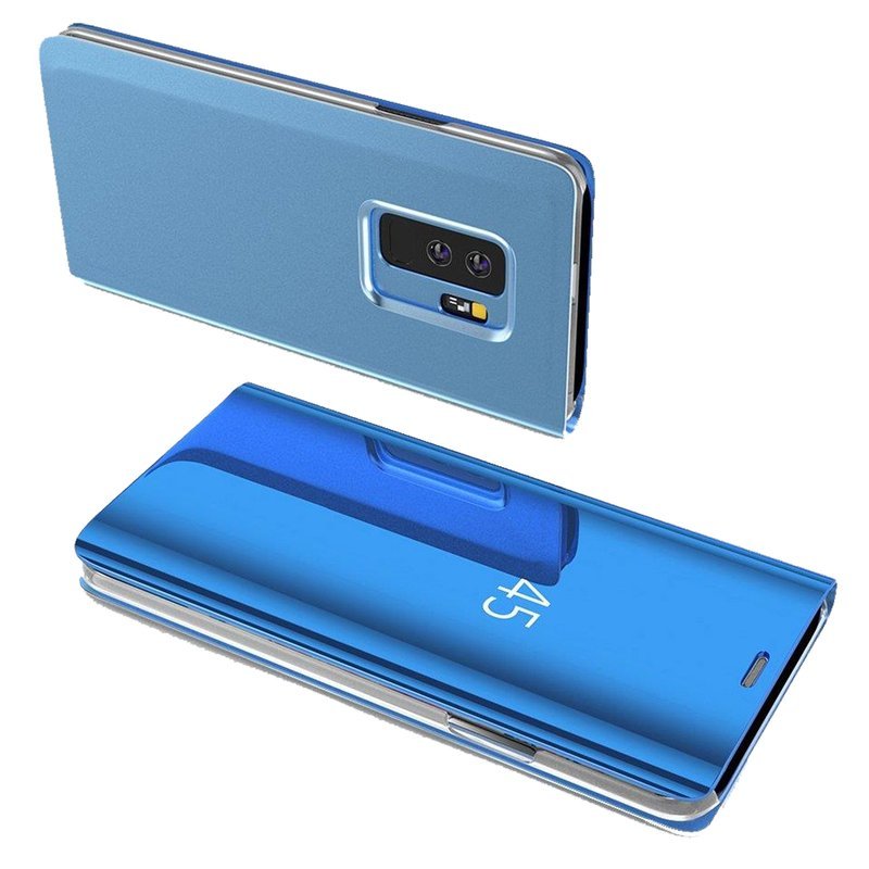 cofi1453® Smart View Mirror Smart Cover Case Etui kompatybilne z Samsung Galaxy S9 Plus (G965F) Etui ochronne Clear Blue