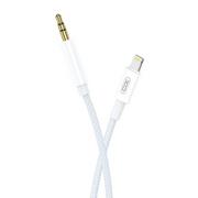 Kable - XO kabel audio NB-R211A Lightning - jack 3,5mm 1,0 m biało-niebieski - miniaturka - grafika 1