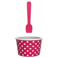 Inne naczynia kuchenne - ZakDesigns Miseczka na lody z łyżeczką ZAKDESIGNS, różowa, 8 cm - miniaturka - grafika 1