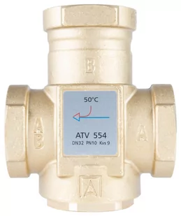 Zawór temperaturowy ATV 554, DN32, Rp1 1/4 ", kvs 9, 50°C - Akcesoria grzewcze - miniaturka - grafika 1
