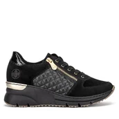 Sneakersy damskie - Sneakersy Rieker N6314-00 Czarny - miniaturka - grafika 1