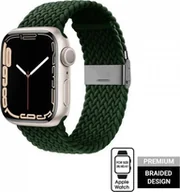 Akcesoria do smartwatchy - Crong Pasek pleciony Crong Wave Band do Apple Watch 38/40/41 mm zielony - miniaturka - grafika 1