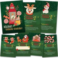 Ozdoby bożonarodzeniowe - Kalendarz adwentowy KARTY 30szt. CIEKAWE ZADANIA - miniaturka - grafika 1