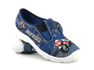 Kapcie dziecięce, trampki Befado 975Y178, granatowe - Buty dla chłopców - miniaturka - grafika 1