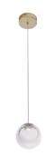 Lampy sufitowe - Maxlight LAMPA wisząca ZOE P0389 szklana OPRAWA kula LED 1,5W 3000K bąbelki zwis przezroczyste złote P0389 - miniaturka - grafika 1